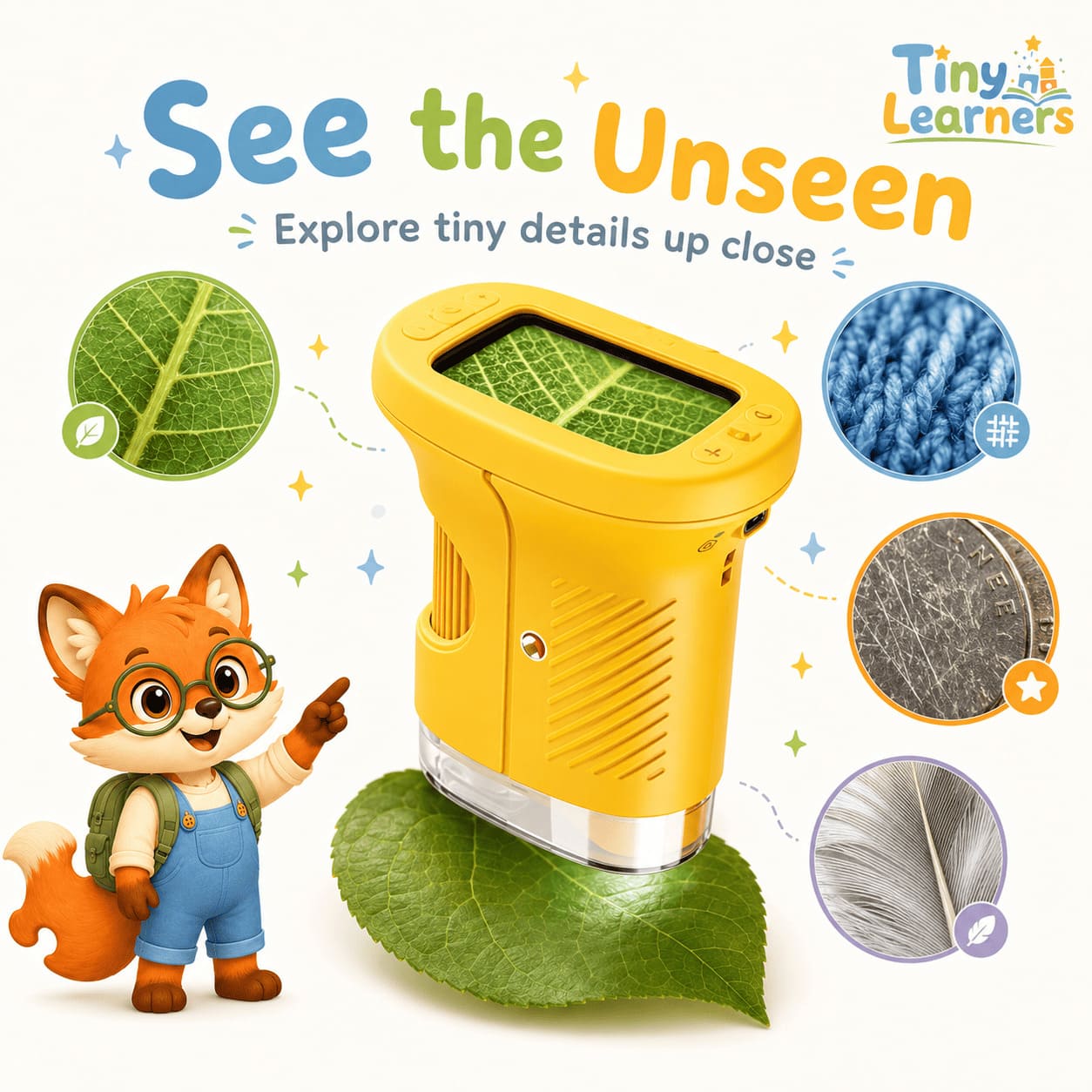DiscoveryScope™ Kids Microscope — 1000X Zoom Digital Microscope