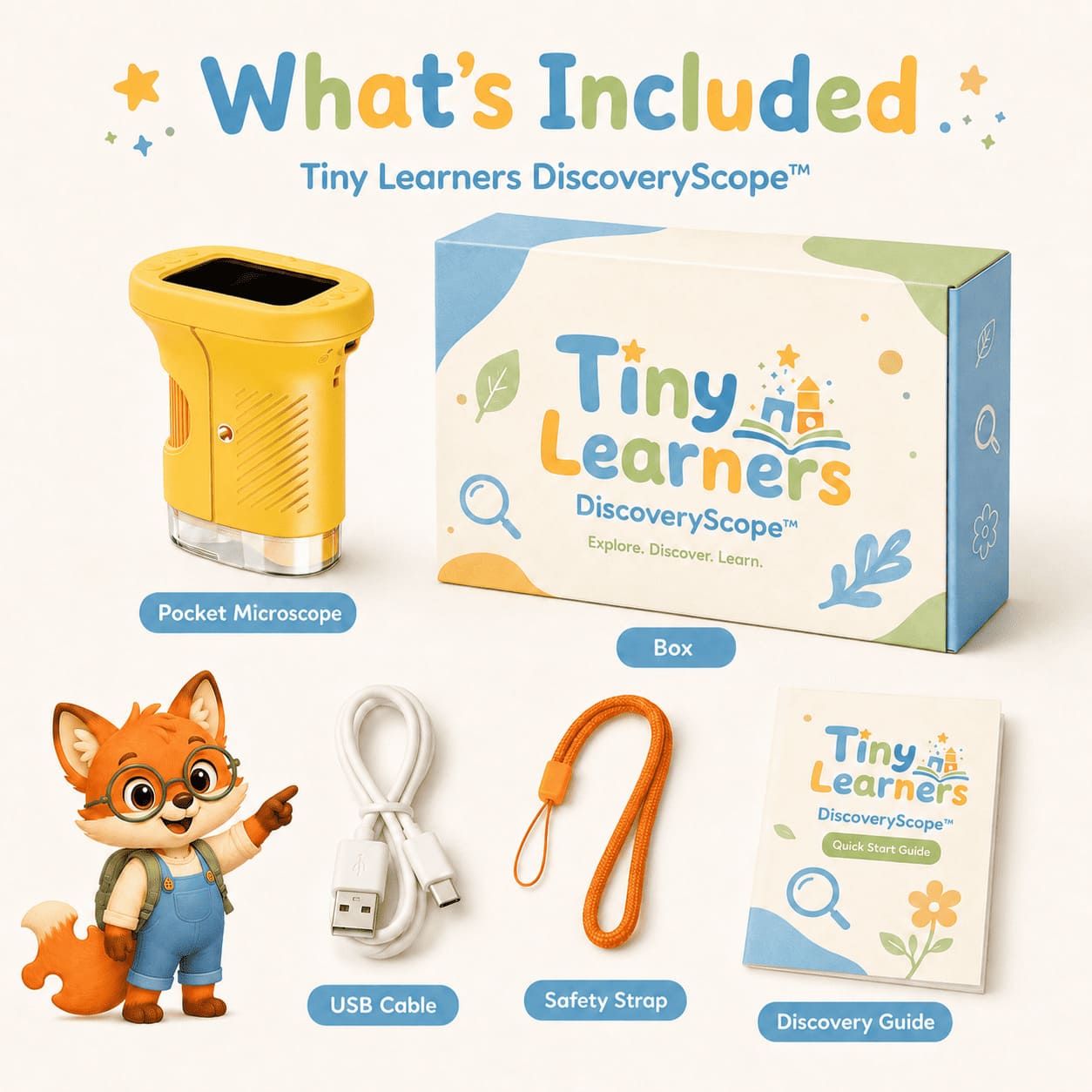 DiscoveryScope™ Kids Microscope — 1000X Zoom Digital Microscope